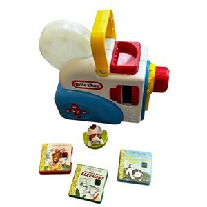Little Tikes Story Dream Machine Projector With 3 Golden Books-Tested & Working